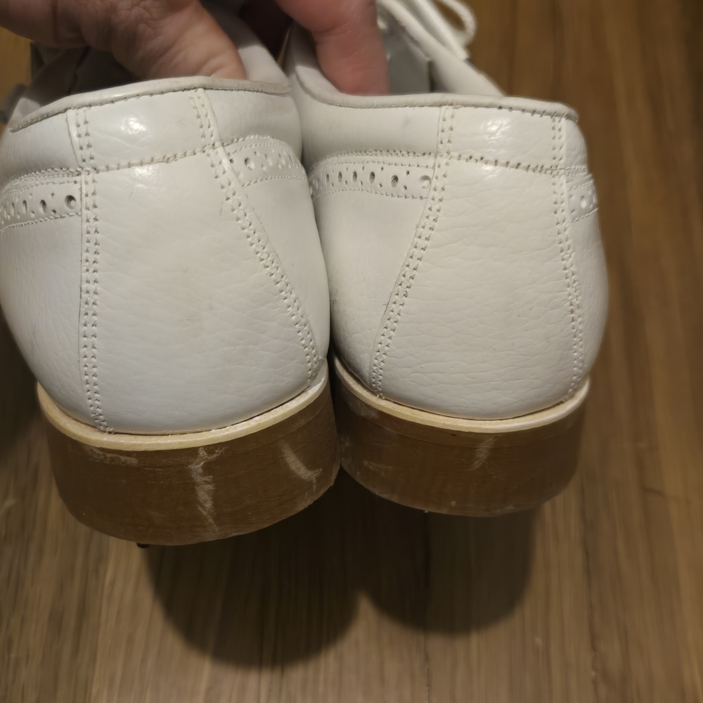 Women's Lazy Bones White Leather GOLF Shoes 10 - Picture 4 of 6